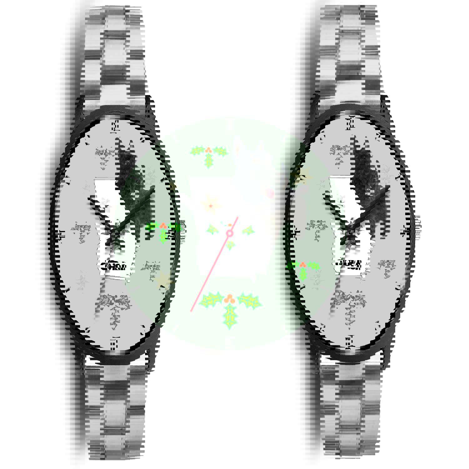 Scottish Terrier Georgia Christmas Special Wrist Watch
