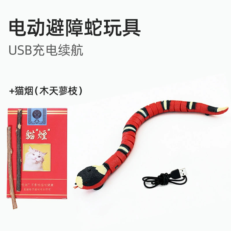 Automatic Cat Teaser Toy with Remote Control - Electric Self-Moving Snake for Cats