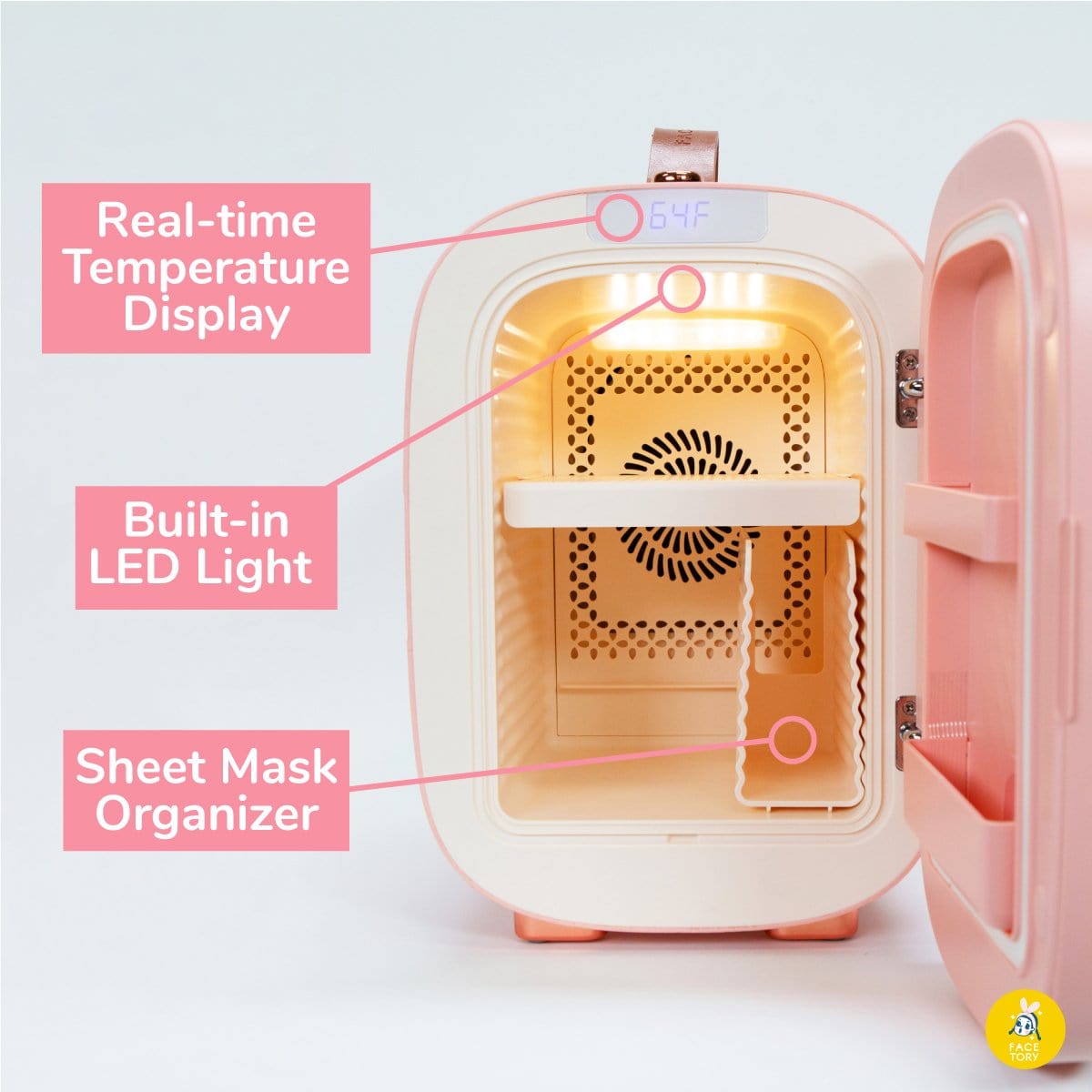 Skincare Fridge Bundle with Mini Fridge, Skincare, Hairband & Sheet Masks