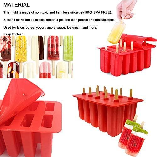 Goging Homemade Popsicle Molds Set with 50 Sticks & Bags - BPA Free