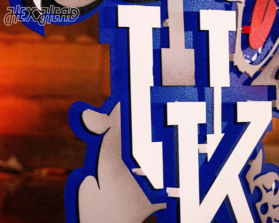 Kentucky Wildcat over UK 1989-94, 3D Vintage Metal Wall Art