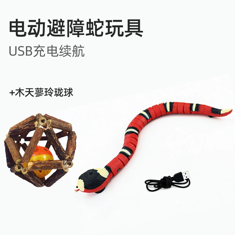Automatic Cat Teaser Toy with Remote Control - Electric Self-Moving Snake for Cats