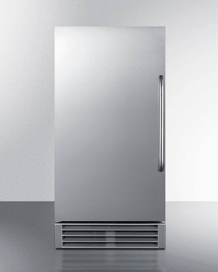 Summit - 15 Stainless Steel Built-In Clear Ice Maker, 25 lbs. Storage Capacity (BIM44GCSS)