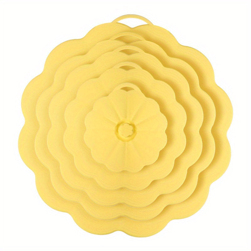 5pcs Reusable Silicone Food Storage Lids for Bowls, Dishwasher & Refrigerator Safe