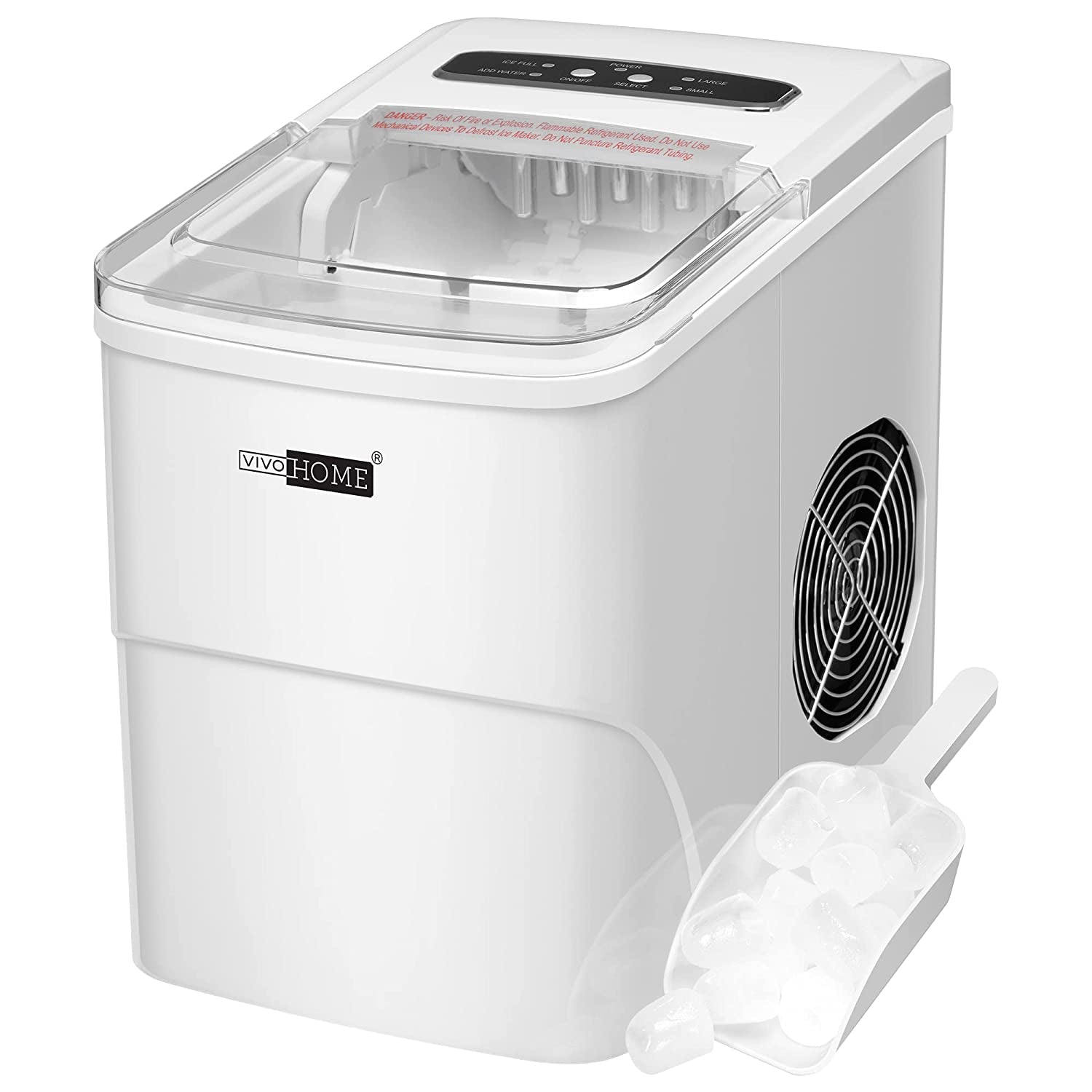 VIVOHOME Electric Portable Compact Countertop Ice Maker with Self-Cleaning, 26.5Lbs/Day