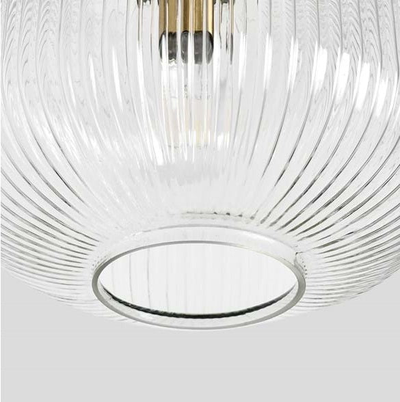 Ribbed Glass Pendant Light