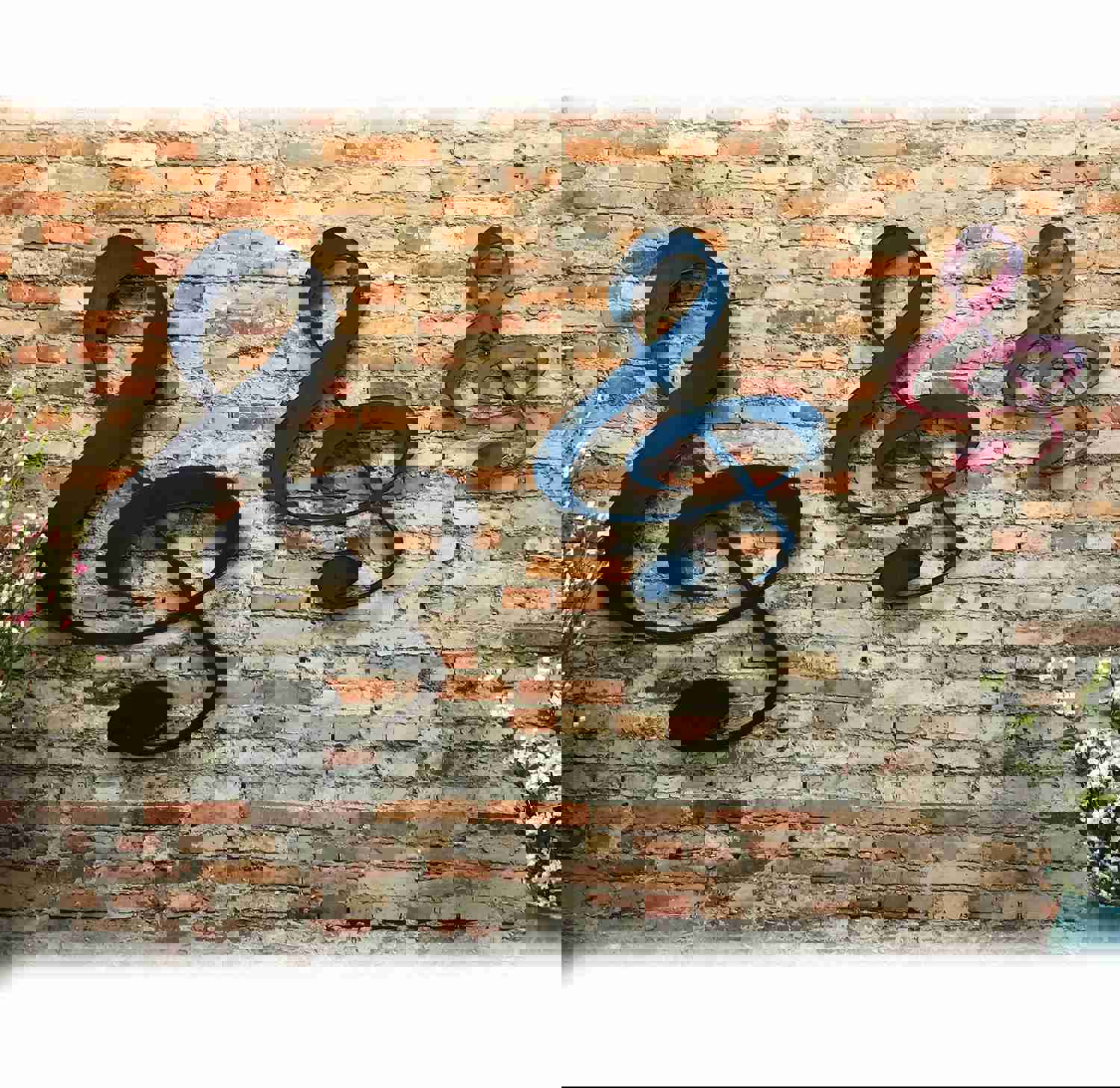 Kokopelli on Bicycle - Handmade Metal Wall Art Decor - USA Made - Custom Size & Patina