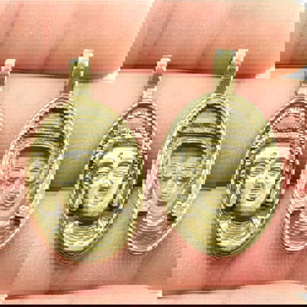 10pcs Antique Silver Plated Buddha Charms Pendants for Jewelry Making