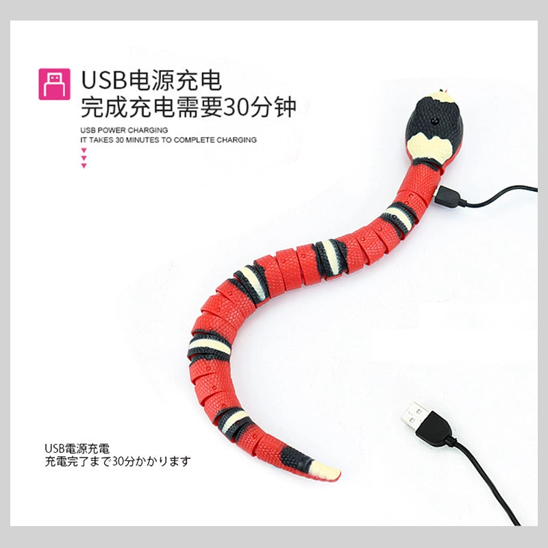 Automatic Cat Teaser Toy with Remote Control - Electric Self-Moving Snake for Cats