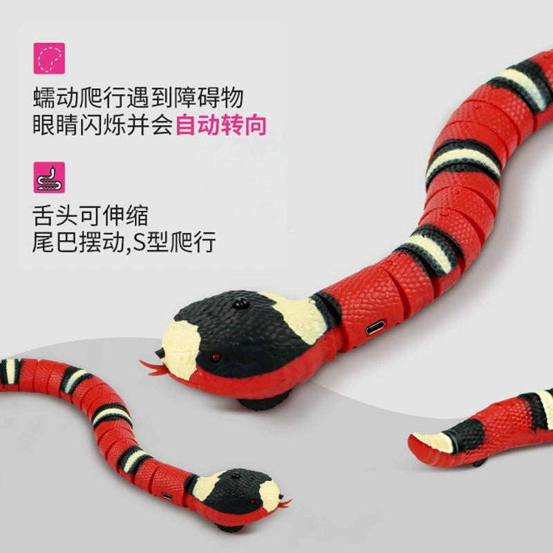 Automatic Cat Teaser Toy with Remote Control - Electric Self-Moving Snake for Cats