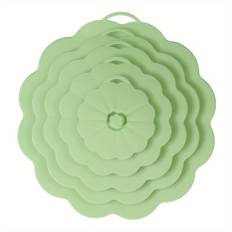 5pcs Reusable Silicone Food Storage Lids for Bowls, Dishwasher & Refrigerator Safe