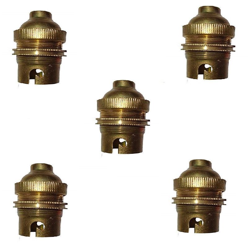 BTR CRAFTS B22 Bulb Holder (5 cm, Black) - Set of 10