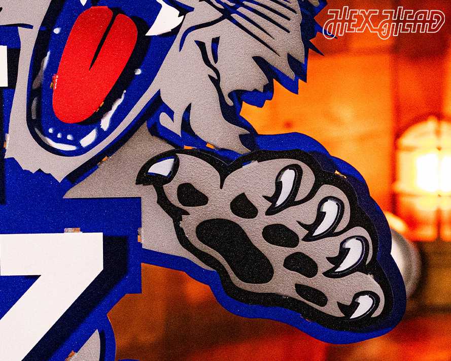 Kentucky Wildcat over UK 1989-94, 3D Vintage Metal Wall Art