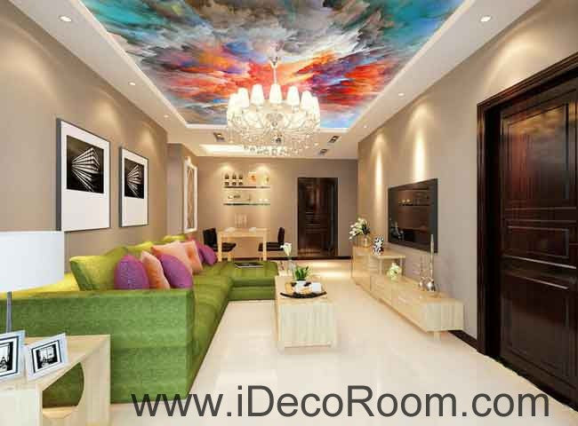 Abstract Clouds Color Pattern Wallpaper Wall Decals for Home Decor