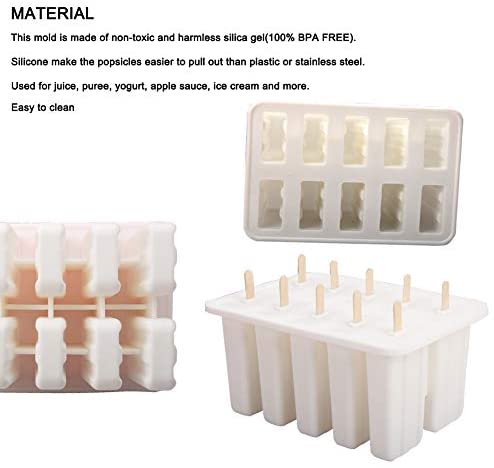 Goging Homemade Popsicle Molds Set with 50 Sticks & Bags - BPA Free