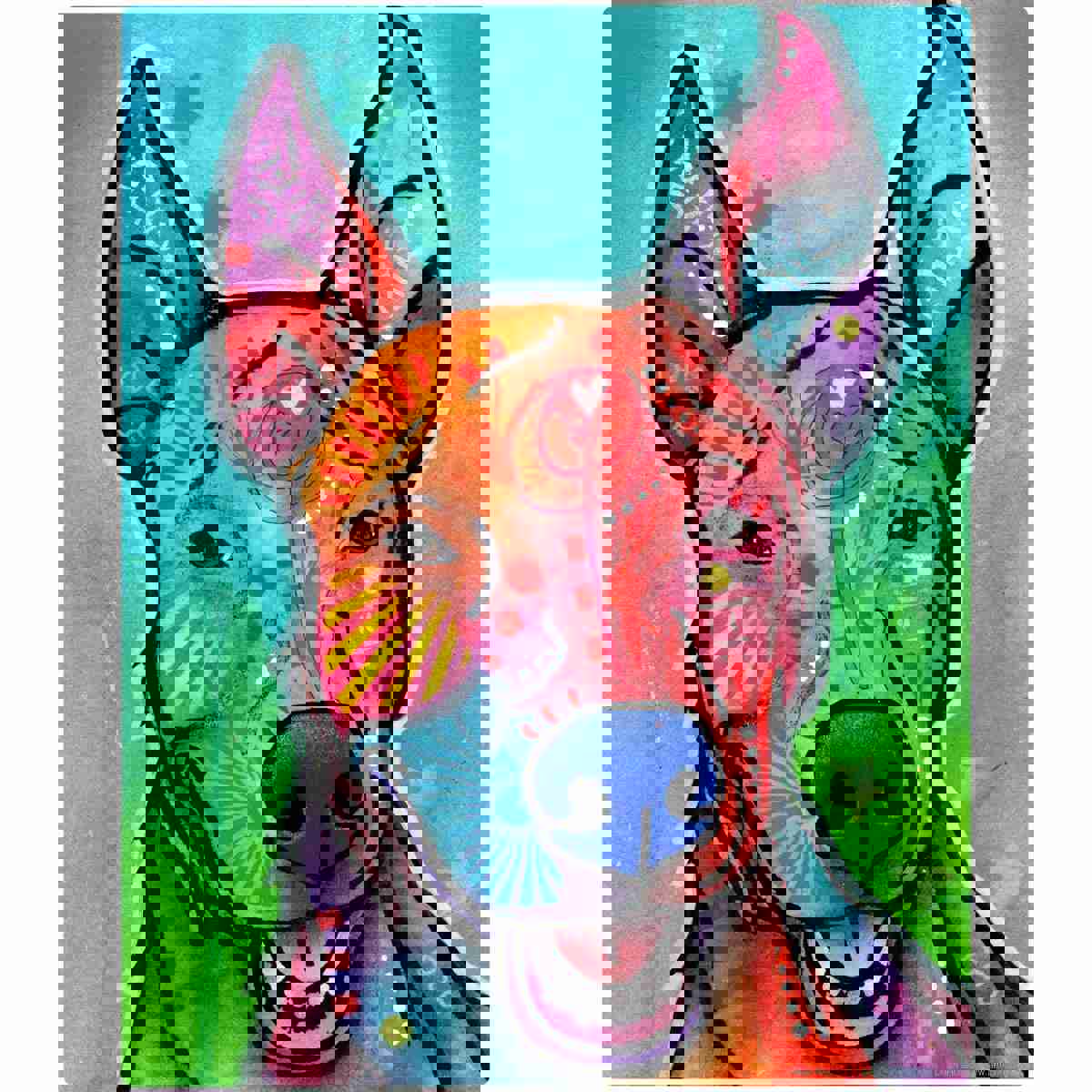 Cute Bull Terrier Dog Dean Russo Wall Decal