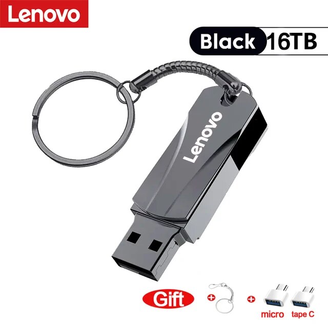 Lenovo Metal 2TB USB 3.0 Flash Drive - High Speed, Waterproof, Ultra-Large Capacity