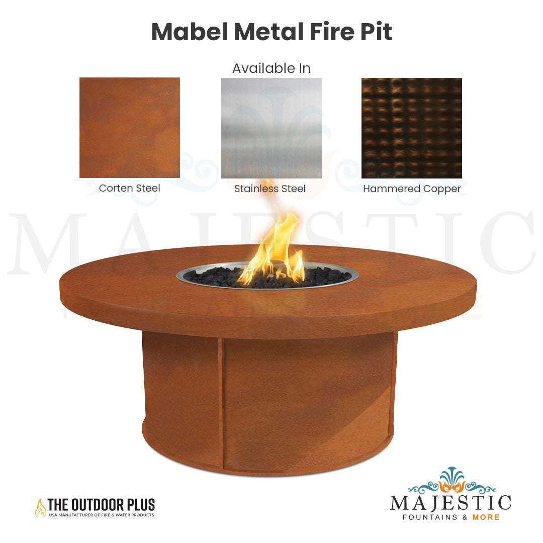 The Outdoor Plus Mabel Metal Fire Pit with Free Cover