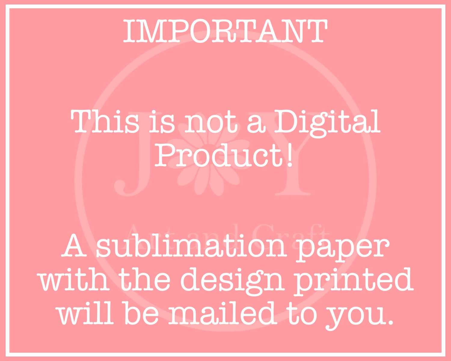 Personalizable Mug Sublimation Transfer - Flowers Frame Design for Cricut Mug Press