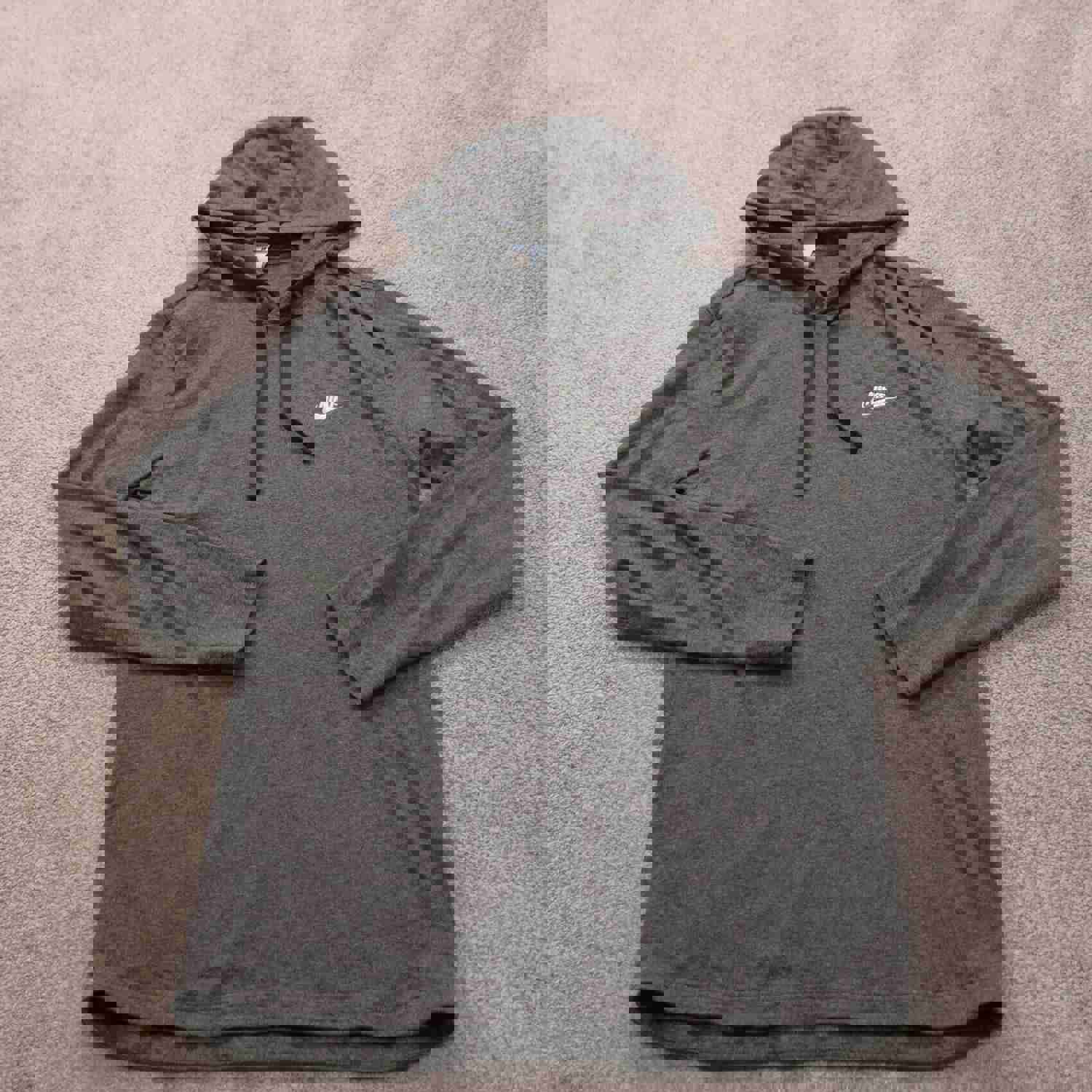 Nike Men's Pullover Activewear Hoodie Long Sleeve Logo Gray Size Large