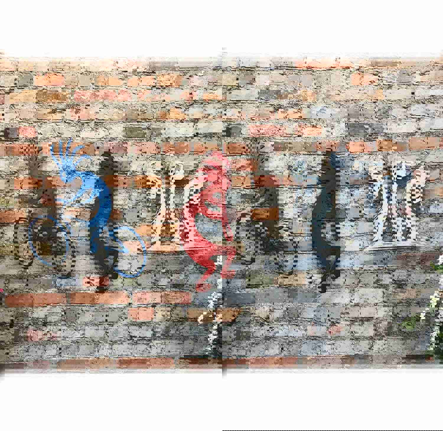 Kokopelli on Bicycle - Handmade Metal Wall Art Decor - USA Made - Custom Size & Patina