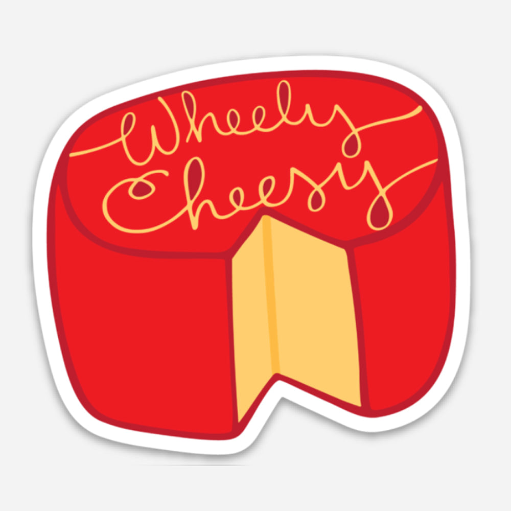 Wheely Cheesy Vinyl Sticker - Waterproof & Scratch Resistant