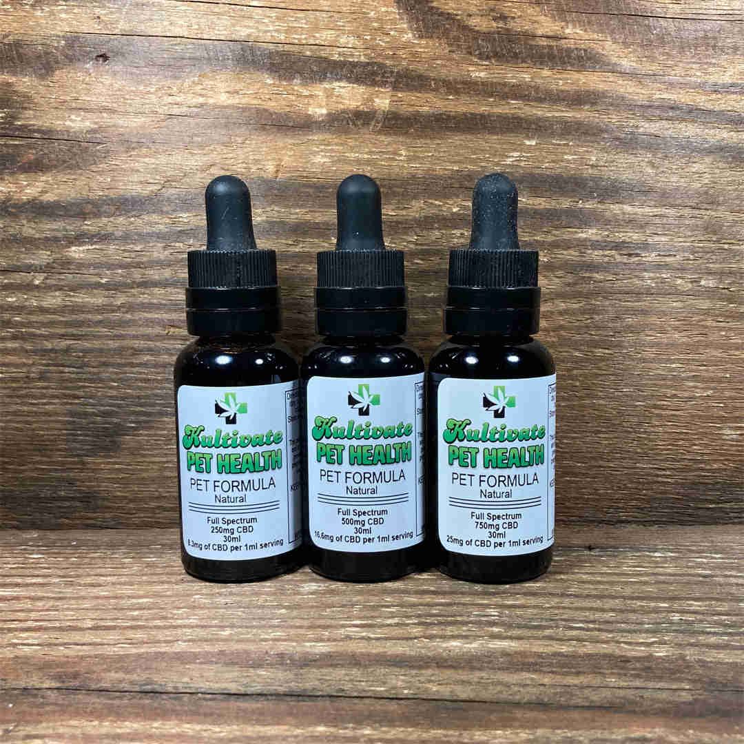 KW Pet Health CBD Oil for Pets - Full Spectrum Hemp Oil in 250mg, 500mg, 750mg