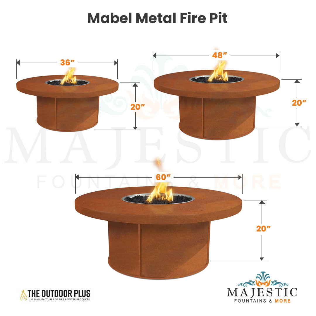 The Outdoor Plus Mabel Metal Fire Pit with Free Cover