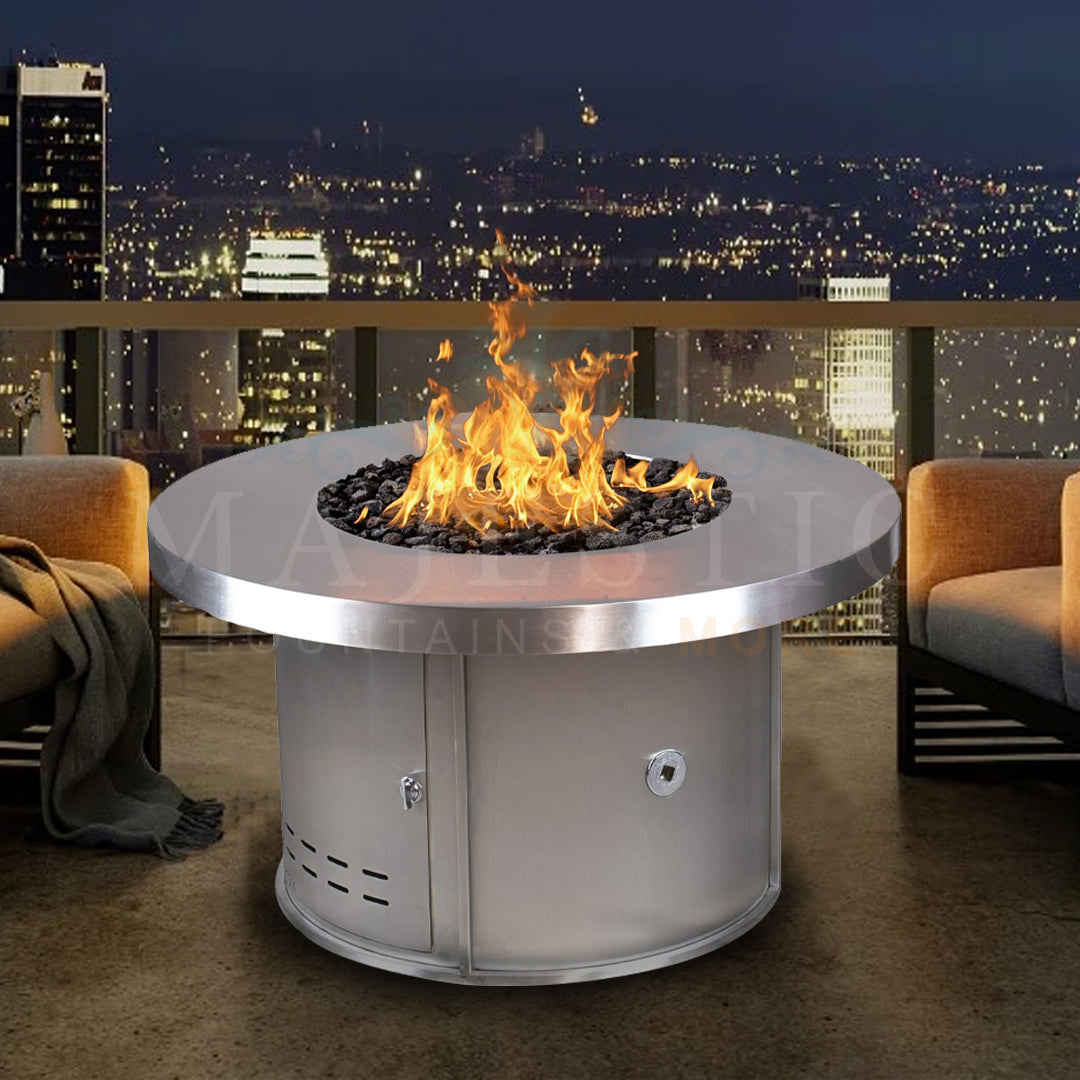 The Outdoor Plus Mabel Metal Fire Pit with Free Cover