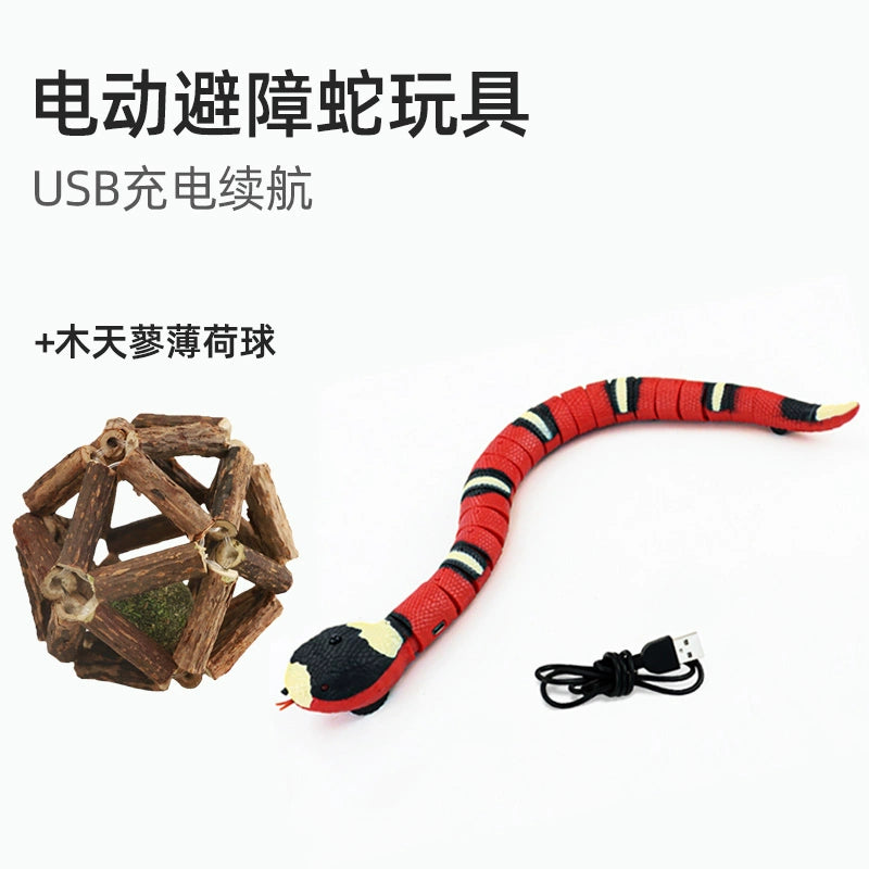 Automatic Cat Teaser Toy with Remote Control - Electric Self-Moving Snake for Cats