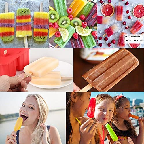 Goging Homemade Popsicle Molds Set with 50 Sticks & Bags - BPA Free