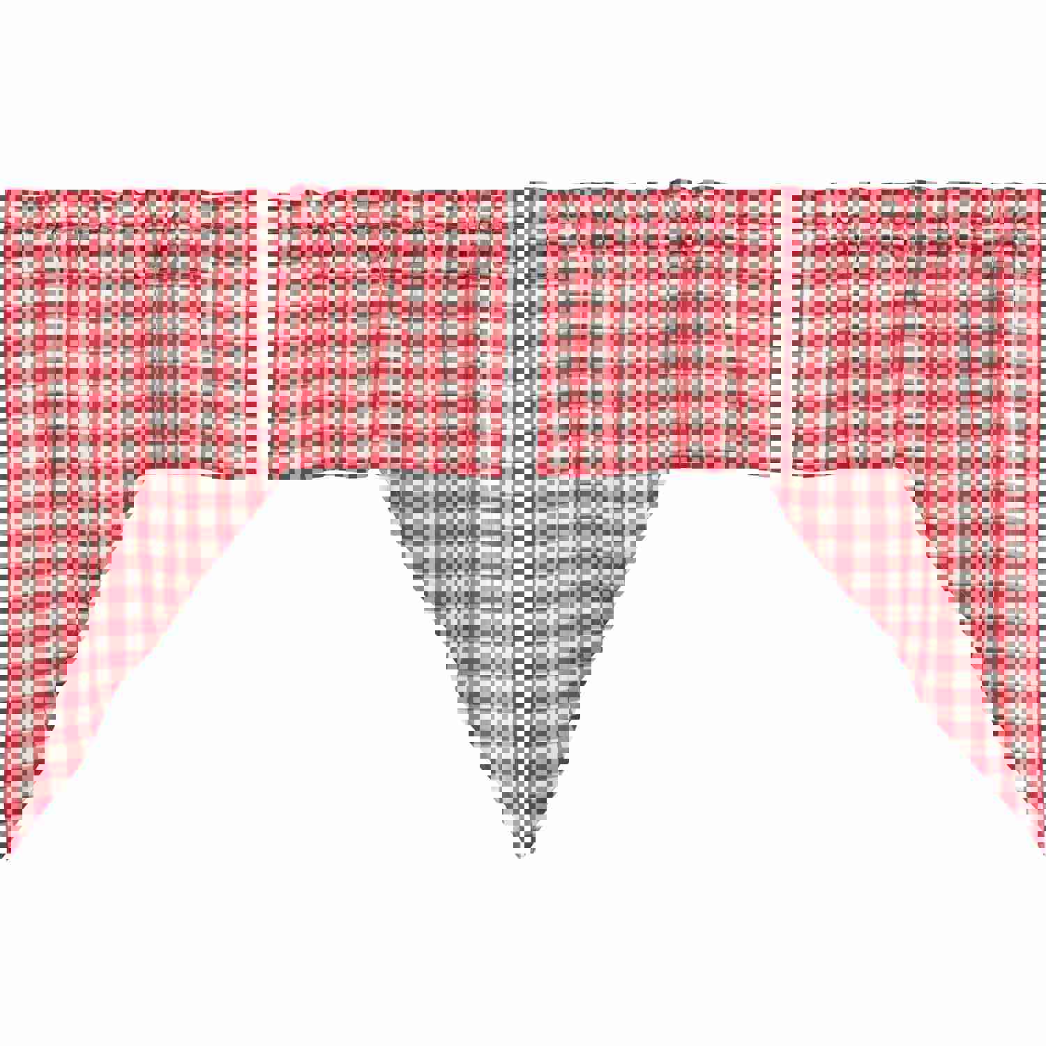 Annie Buffalo Red Check Swag Set of 2 - 36x36x16 Premium Cotton Farmhouse Decor