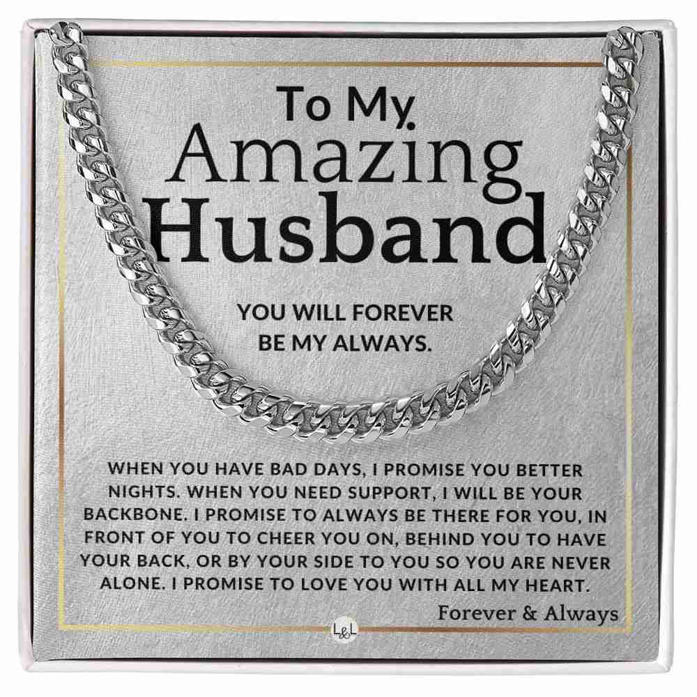To My Husband - Forever My Always - Romantic Gift for Him