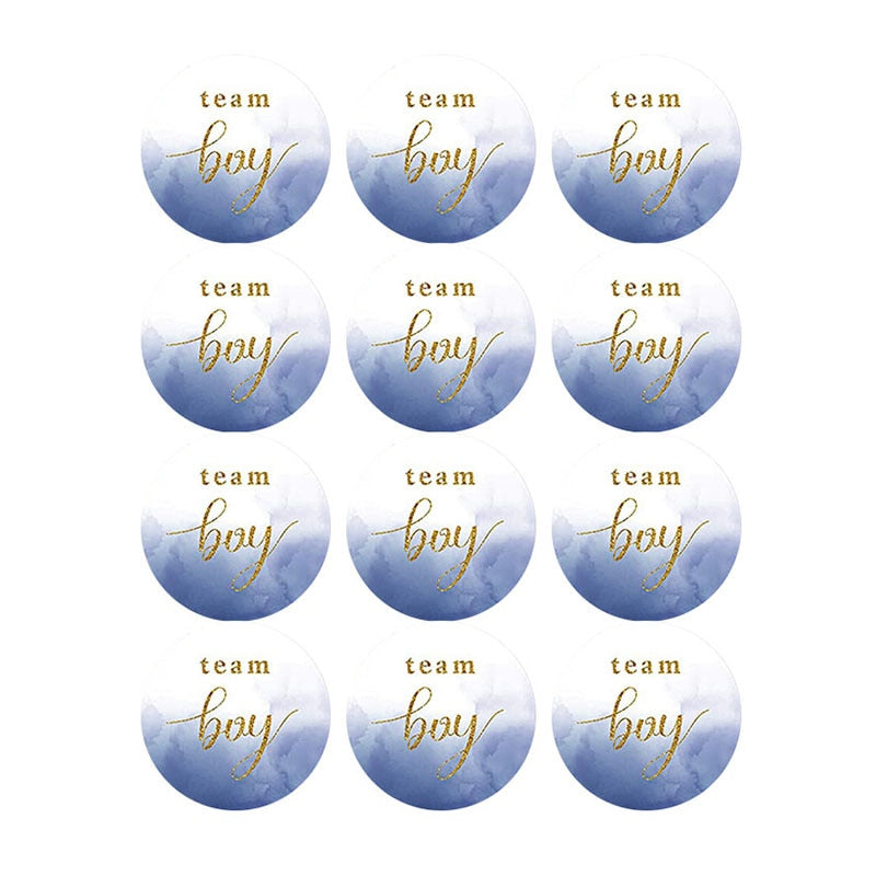 60-120 Pieces Gender Reveal Party Stickers, Baby Shower Decoration, Team Boy or Girl Stickers