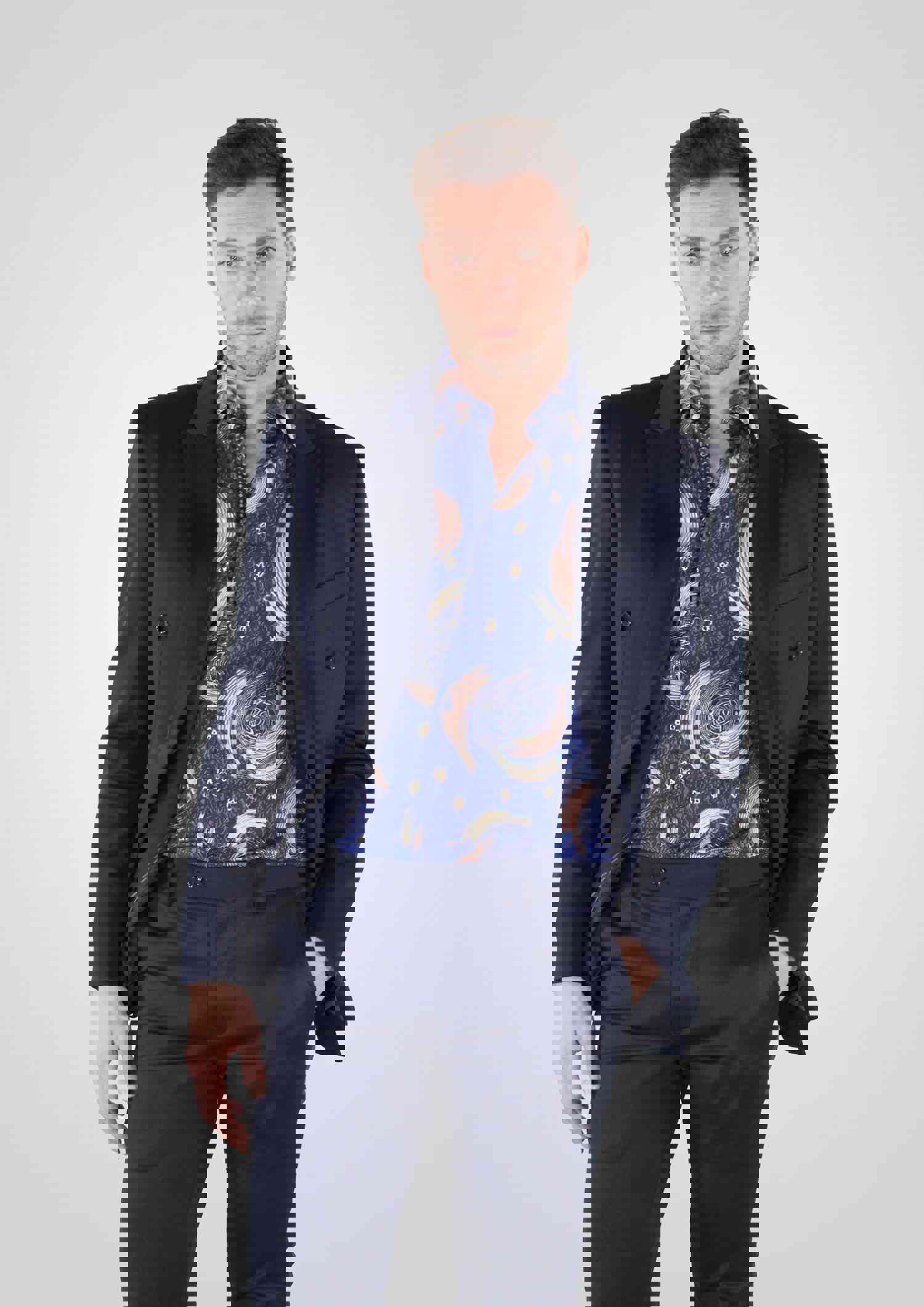 Cielo Double Breasted Blazer Jacket In Navy - One Piece