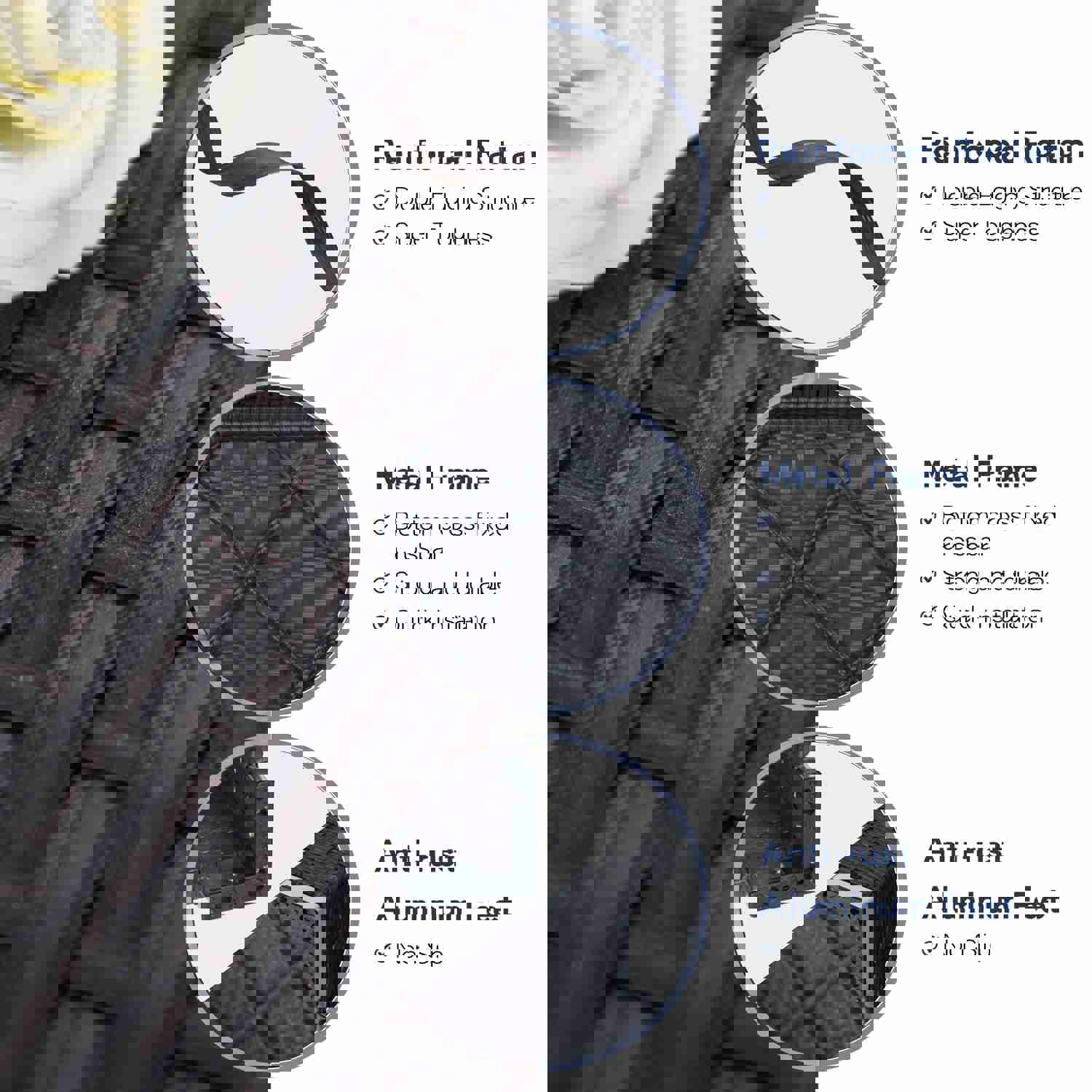 Phi Villa 9-Seater Outdoor Rattan & Wood Sectional Sofa Conversation Set With Fire Pit Table