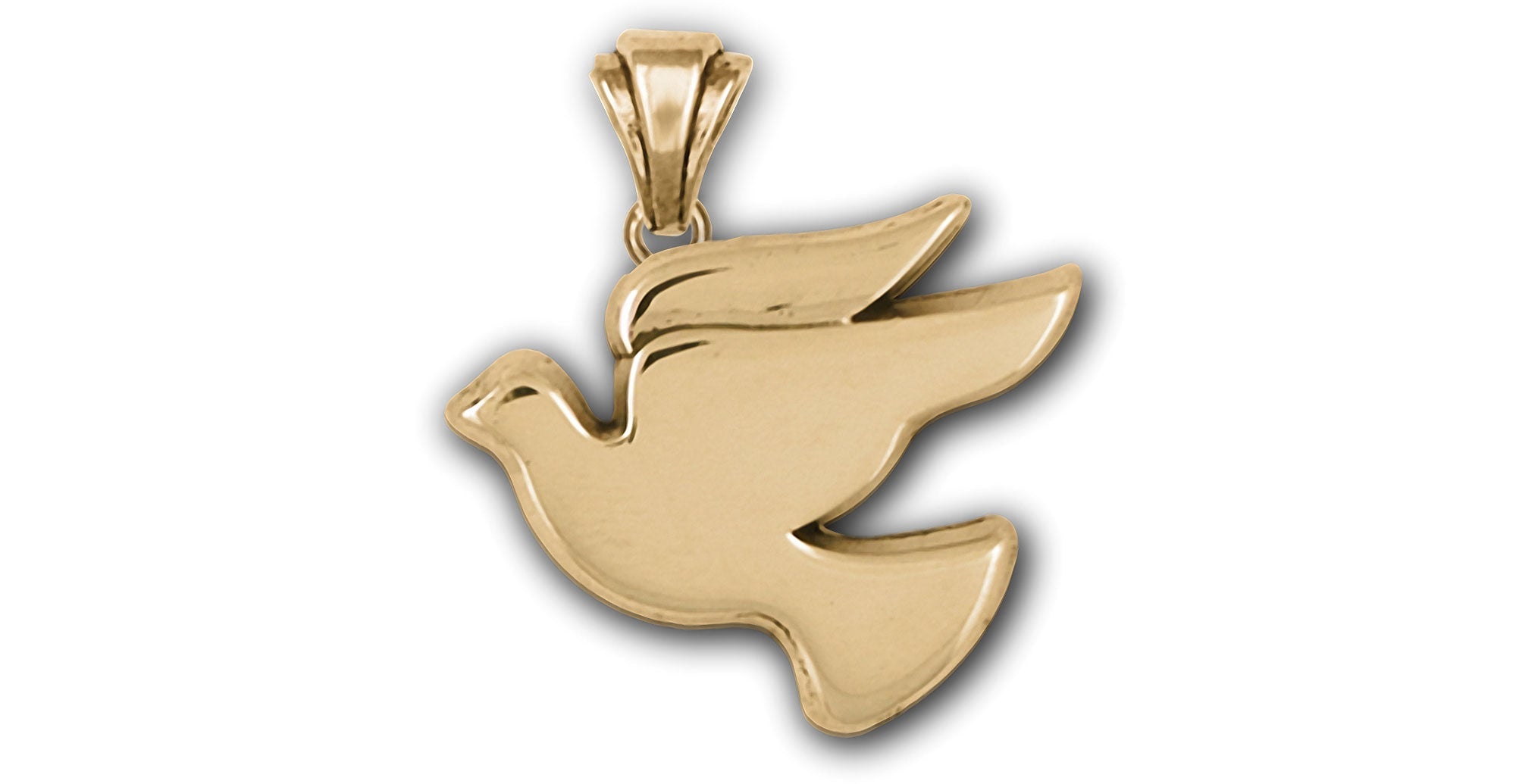 Dove Jewelry 14k Yellow Gold Handmade Dove Pendant DVE1-PG