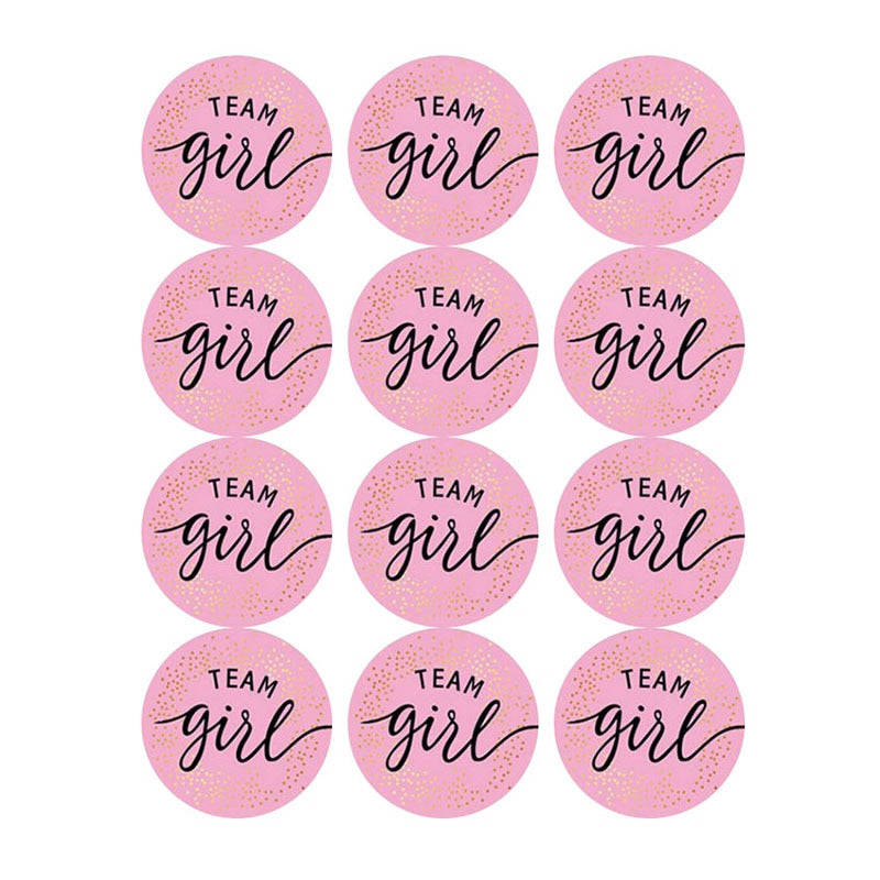 60-120 Pieces Gender Reveal Party Stickers, Baby Shower Decoration, Team Boy or Girl Stickers