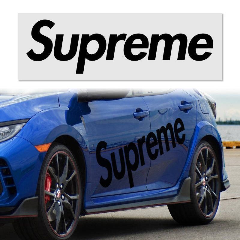 62 x 13 Supreme3M Racing Black Car Truck Side Body Vinyl Graphics Decal Sticker