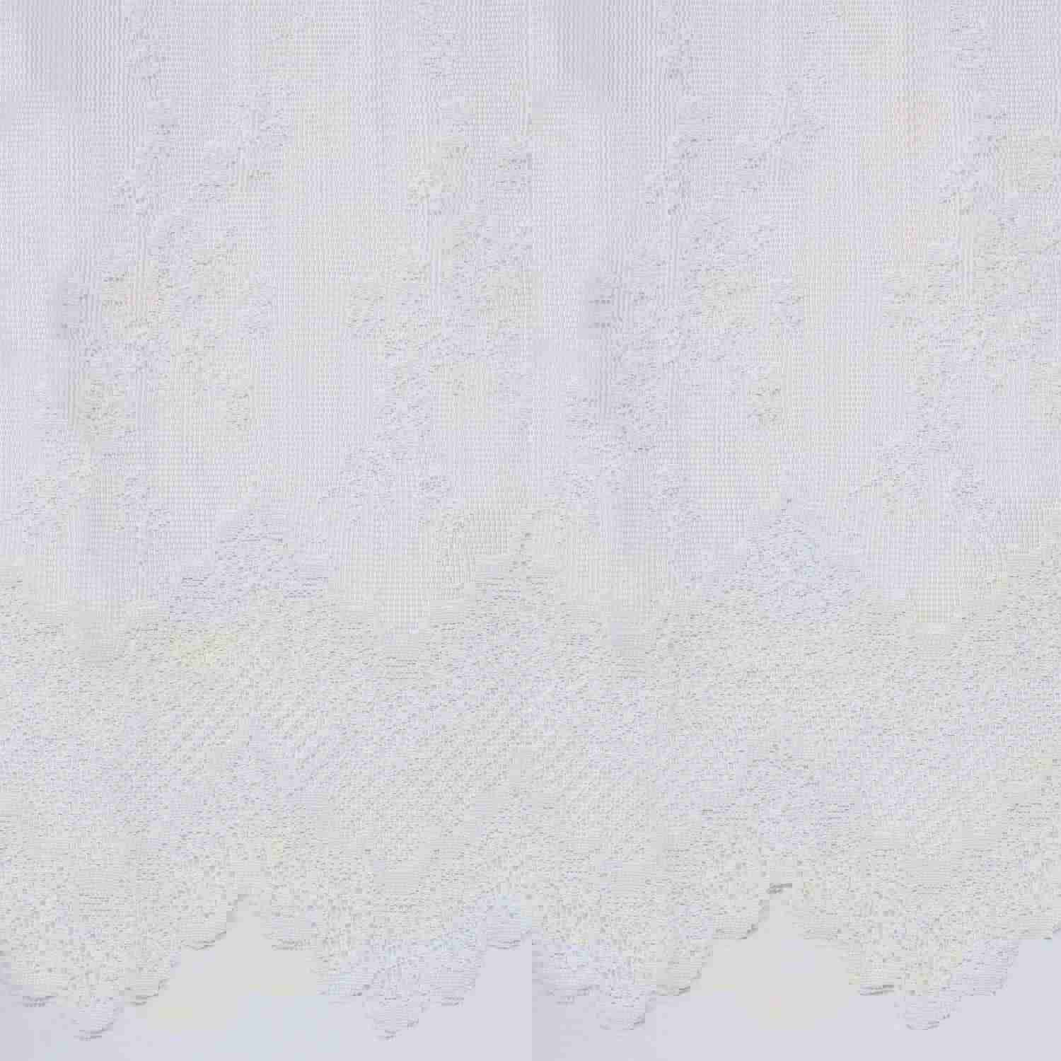 CommonWealth Mona Lisa Sheer Rod Pocket Swag Valance Set 72 x 32 Eggshell