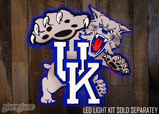 Kentucky Wildcat over UK 1989-94, 3D Vintage Metal Wall Art