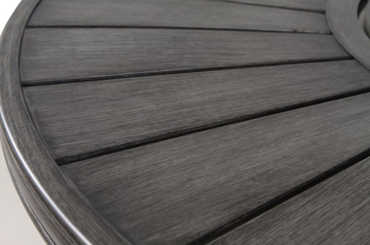 ZUN Living Source International 52" Round Propane Fire Pit Table - Espresso Finish