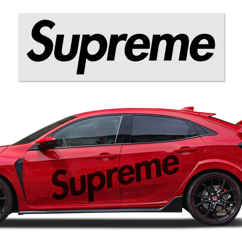 62 x 13 Supreme3M Racing Black Car Truck Side Body Vinyl Graphics Decal Sticker