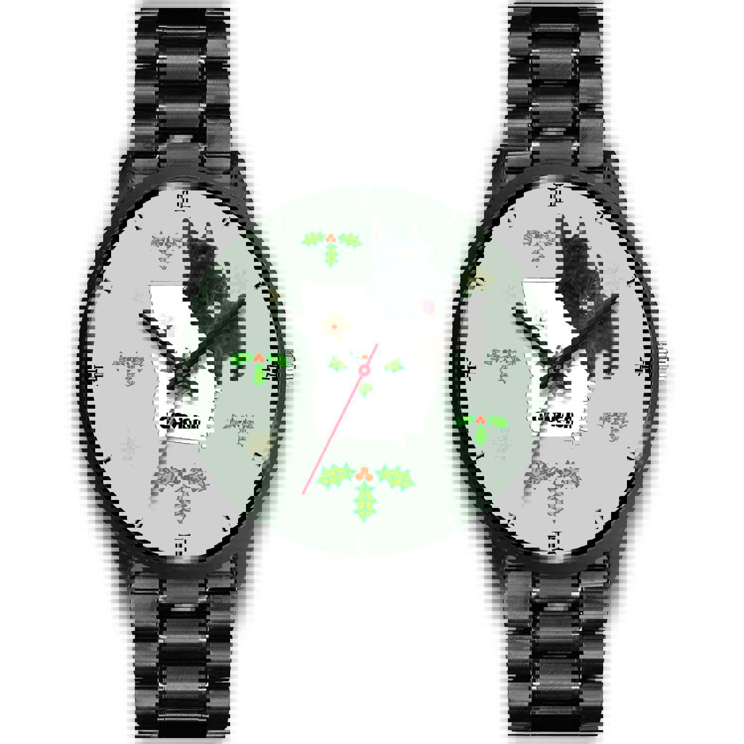 Scottish Terrier Georgia Christmas Special Wrist Watch