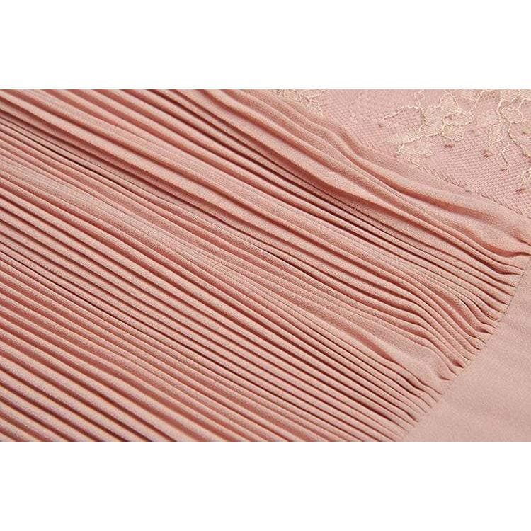 Fashion Autumn Chiffon Dress with Bow Decoration