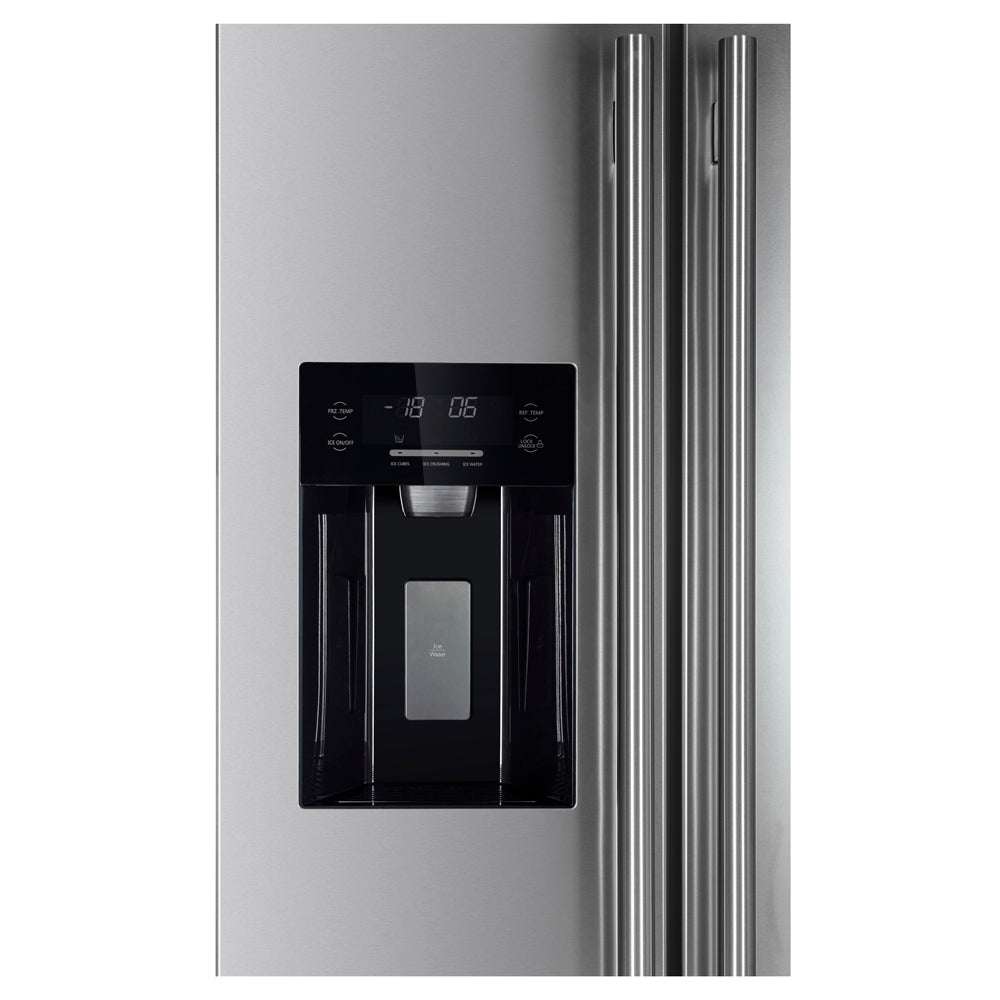 Forno 36 Side by Side 20 cu.ft Refrigerator in Stainless Steel with Water Dispenser and Ice Maker (FFRBI1844-36SB)