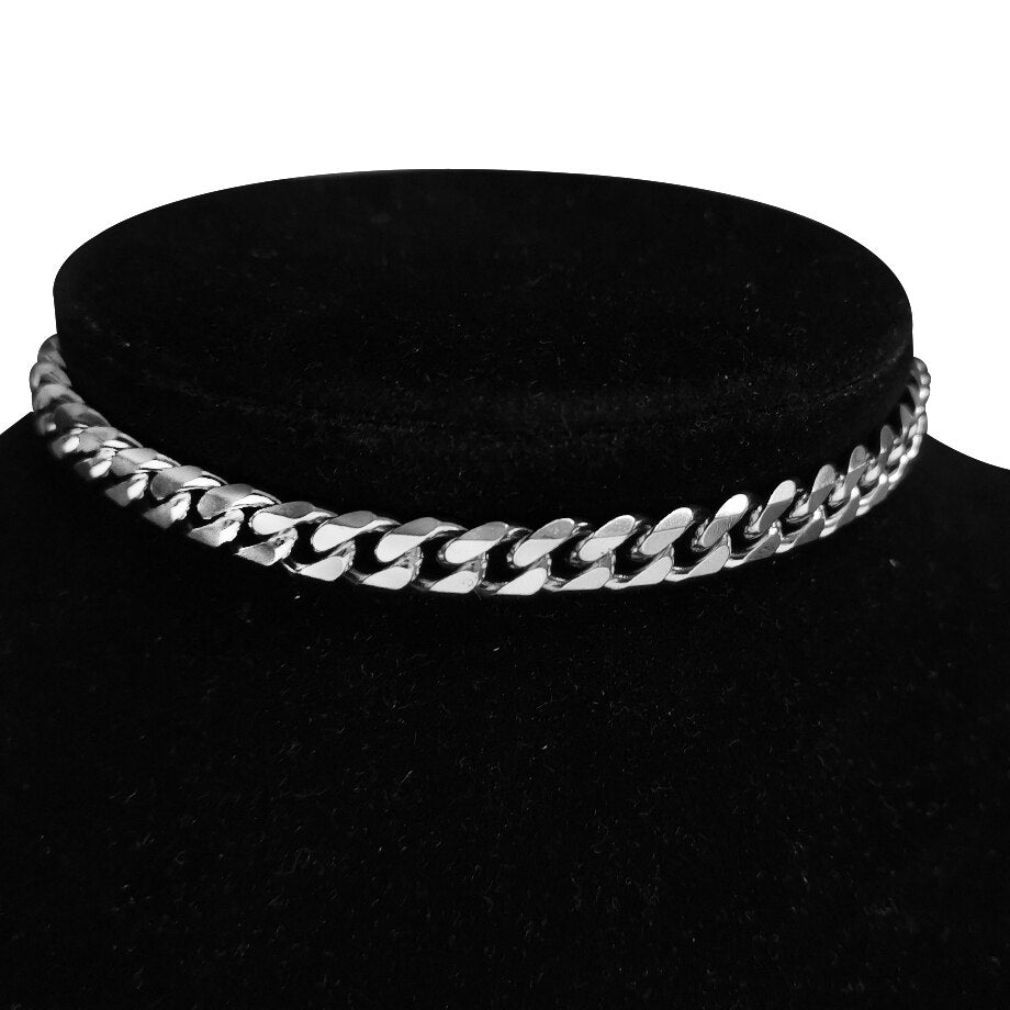 2021 Stainless Steel Punk Choker Chain Necklace for Women