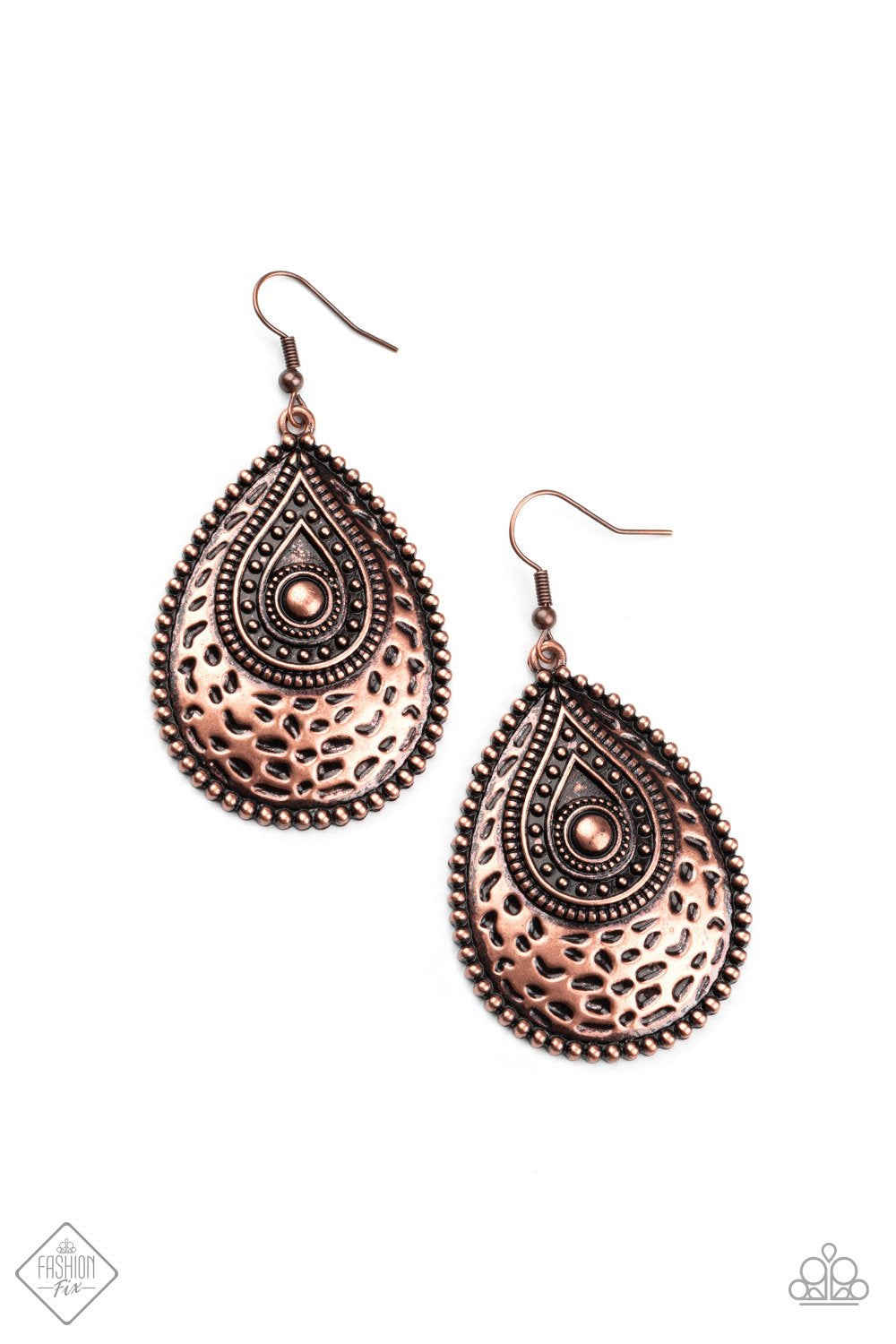 Paparazzi Rural Muse Copper Fishhook Earrings - Fashion Fix Simply Santa Fe Trend