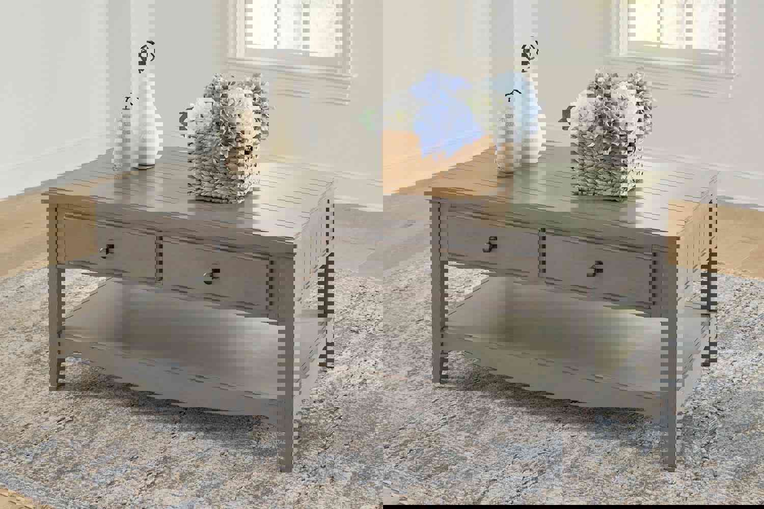 Charina Rectangular Cocktail Table - European Farmhouse Style