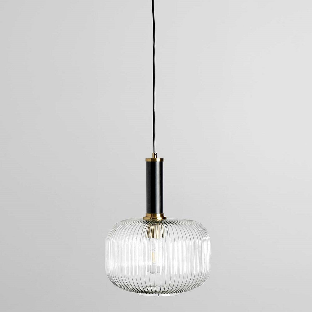 Ribbed Glass Pendant Light